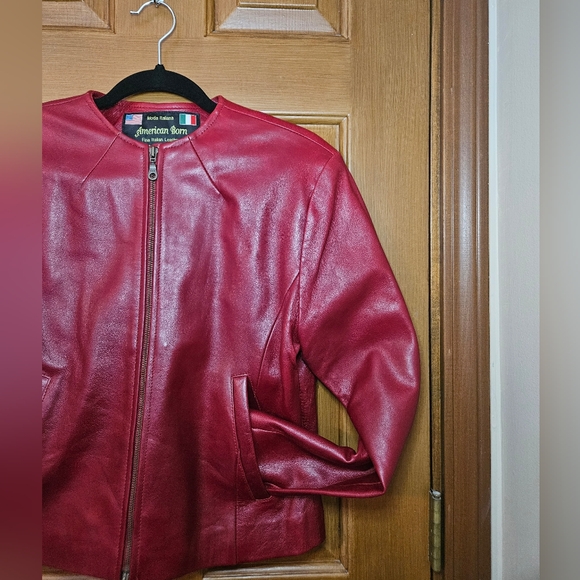 Red Leather Jacket - Picture 6 of 6